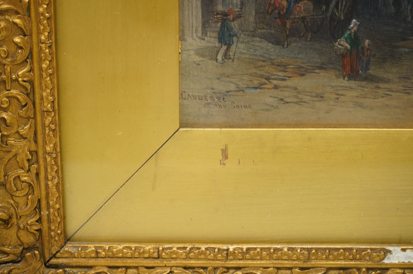 Edwin Thomas Dolby (1824-1902), ‘Caudebec on the Seine’, signed and dated 1863 lower right, The Boydell Galleries label verso, 49 x 32cm